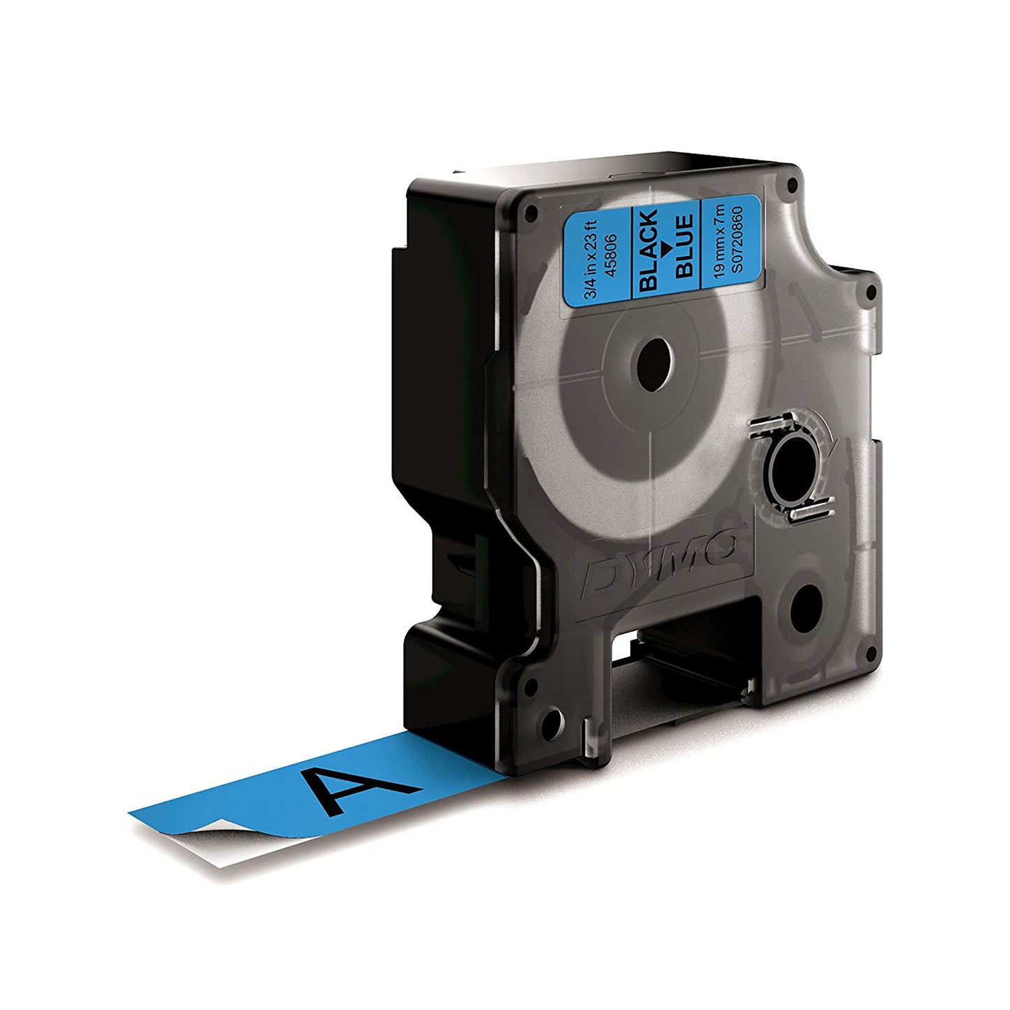 DYMO Authentic D1 Labels | Black Print on Blue Tape | 19 mm x 7 m | Self-Adhesive Labels for LabelManager Label Makers | Made in Europe