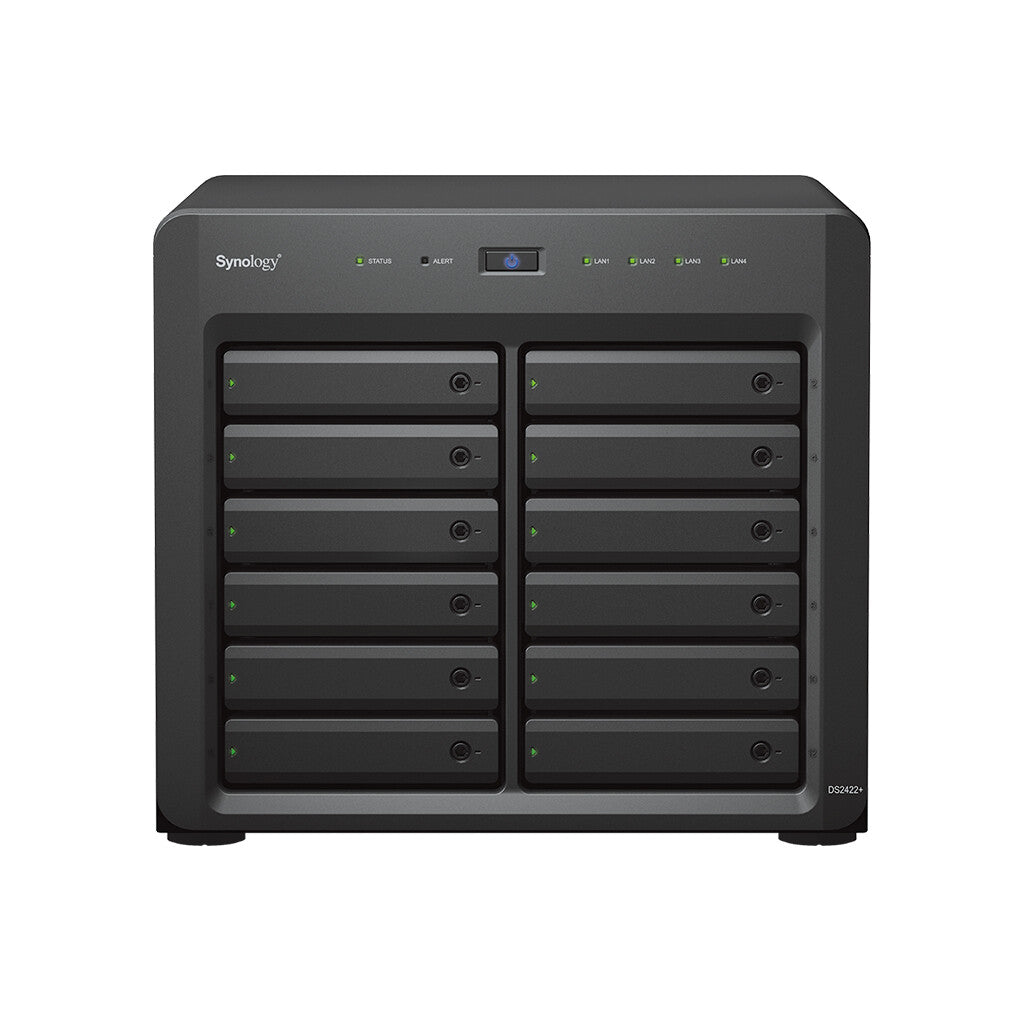 Synology DiskStation DS2422+ NAS Desktop Ryzen Embedded V1500B 4 GB DDR4 72 TB HDD DiskStation Manager Black