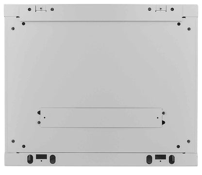 Intellinet 19" Network Cabinet - Wall Mount (Standard), 9U, 600mm Deep, Grey, Assembled, Max 60kg, Suitable also for use on desk or floor, Usable Depth 500mm, Metal & Glass Door, Back Panel, Removeable Sides, Parts for wall install (eg screws/rawl plugs)