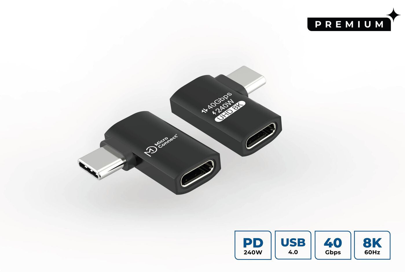 Microconnect USB4-CCFA-240W USB cable USB4 Gen 3x2 0 m USB C Black