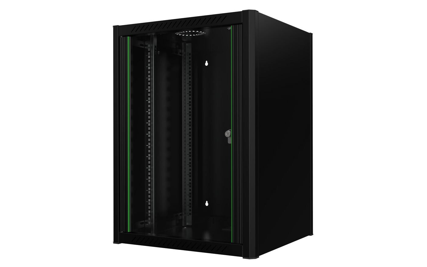Lanview RWM16U56BL rack cabinet 16U Wall mounted rack Black