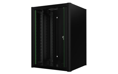 Lanview RWM16U56BL rack cabinet 16U Wall mounted rack Black