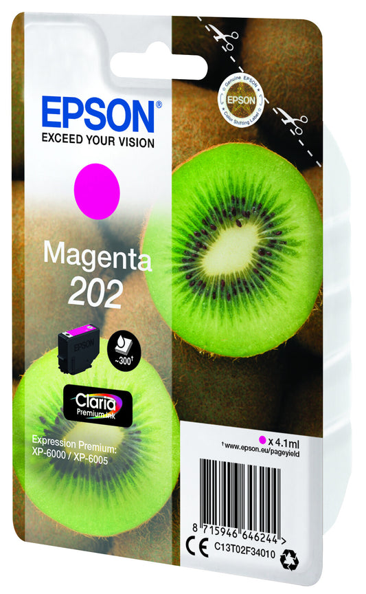 Epson Kiwi Singlepack Magenta 202 Claria Premium ink cartridge