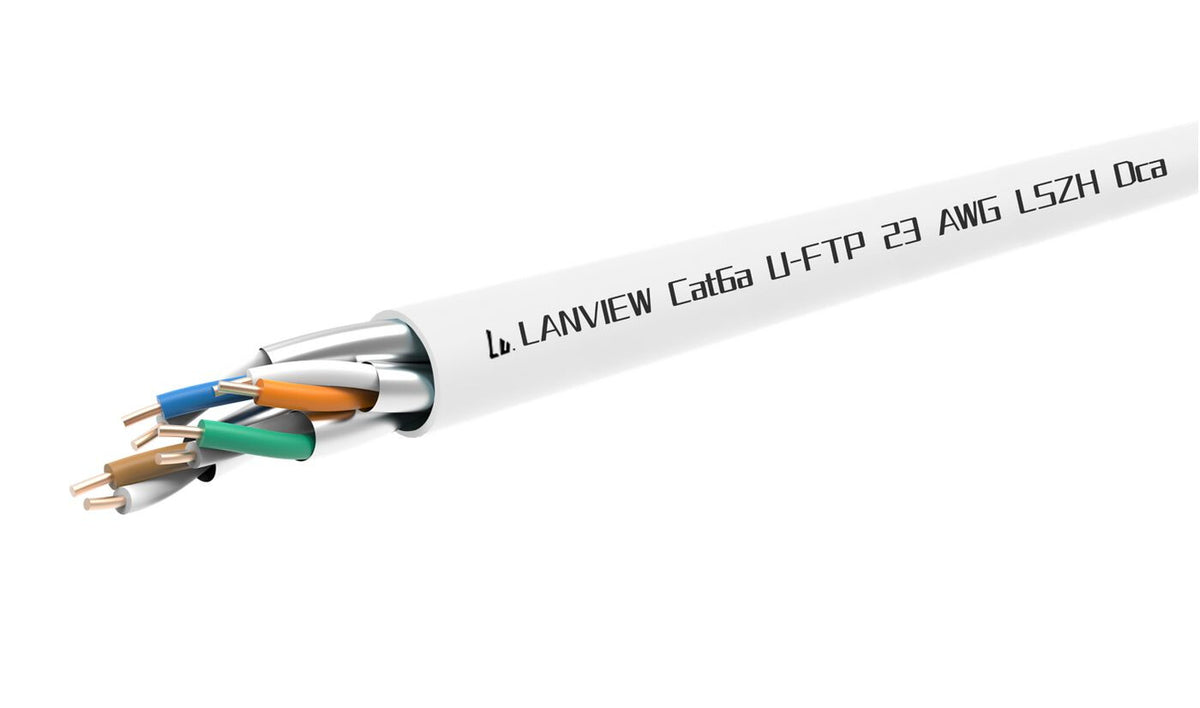 Lanview LVN122432 networking cable White 305 m Cat6a U/FTP (STP) Round