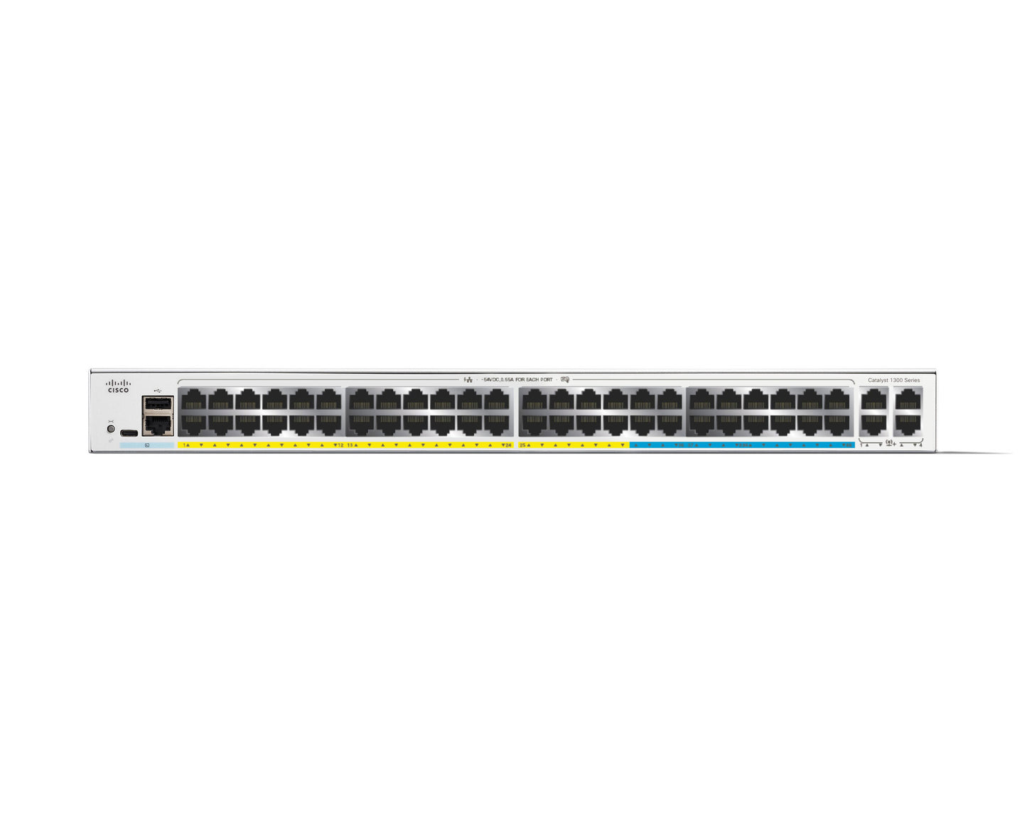 Cisco Catalyst C1300-48MGP-4X network switch Managed L2/L3 Gigabit Ethernet (10/100/1000) Power over Ethernet (PoE) Grey