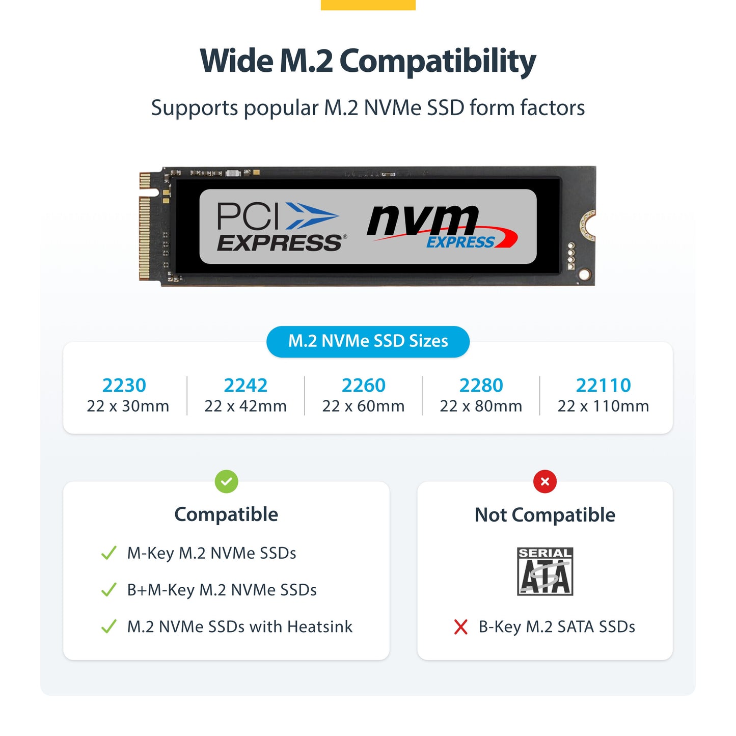 StarTech.com USB-C/USB-A to M.2 NVMe Dock Adapter, 10Gbps, Tool-Free External M.2 NVMe SSD Reader, B+M/M-Key