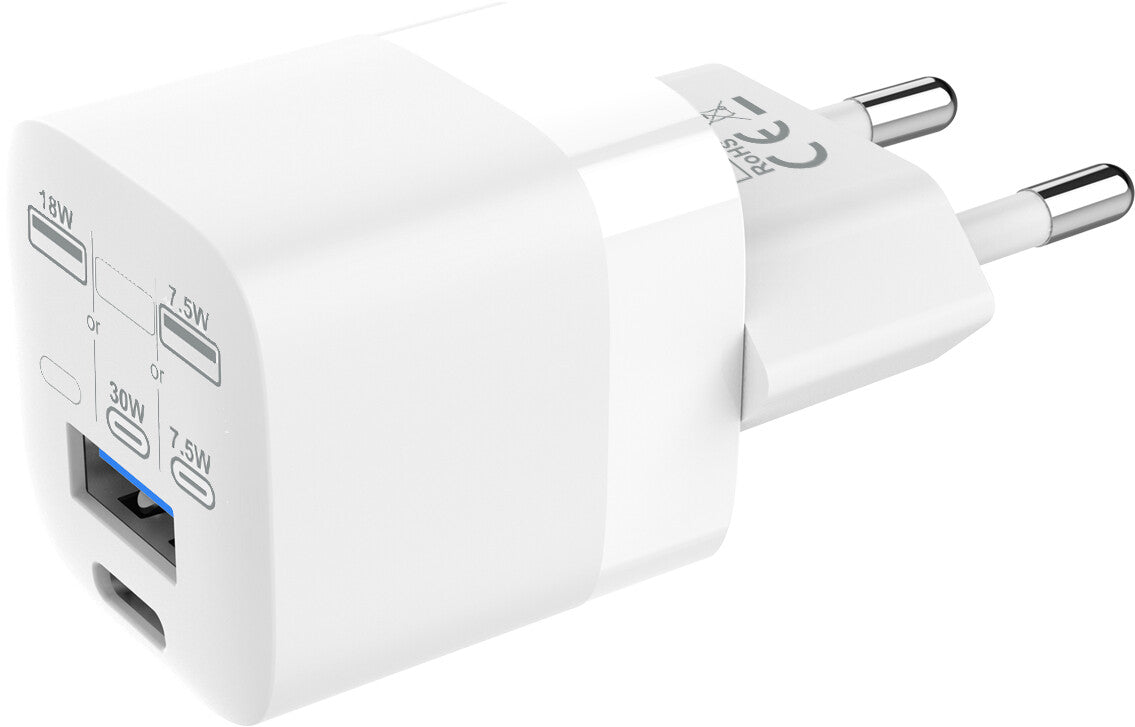 Vision TC-PUSBEU/30 mobile device charger Laptop, Smartphone, Tablet White AC Fast charging Indoor