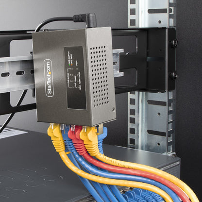 StarTech.com 4-Port Multi-Gigabit PoE++ Injector, 5/2.5/1G Ethernet (NBASE-T), PoE/PoE+/PoE++ (802.3af/802.3at/802.3bt), 160Watts Power Budget, Wall/DIN Rail Mountable, Unmanaged - TAA