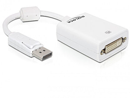 DeLOCK 61765 video cable adapter 0.125 m DisplayPort DVI-I White