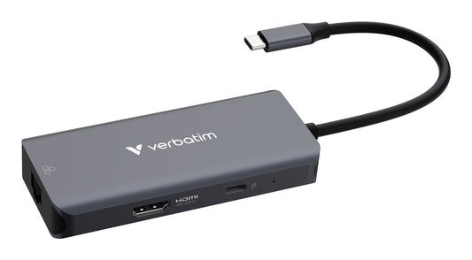 Verbatim USB-C Essentials Multiport Hub 6 ports: RJ45, HDMI, USB-C PD, 3 x USB-A 3.2 Gen 1
