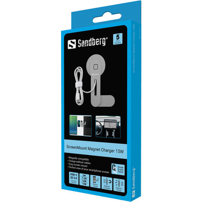 Sandberg ScreenMount Magnet Charger 15W