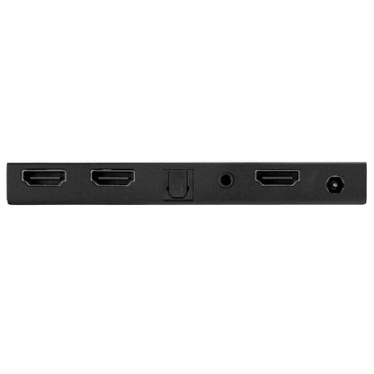 StarTech.com 2-Port HDMI Splitter (1x2) - 4K 60Hz UHD HDMI 2.0 Audio Video Splitter w/ Scaler & Audio Extractor (3.5mm/SPDIF) - Dual HDMI Splitter (1-In 2-Out) - EDID Copy - TV/Projector