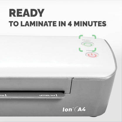 Fellowes A4 Laminator Machine Ion A4 Laminating Machine 80 to 125 Micron 10 Laminating Pouch Starter Pack Included
