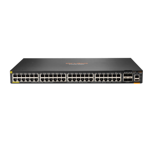 HPE Aruba Networking Aruba 6200F 48G Class4 PoE 4SFP+ 740W Managed L3 Gigabit Ethernet (10/100/1000) Power over Ethernet (PoE) 1U Black