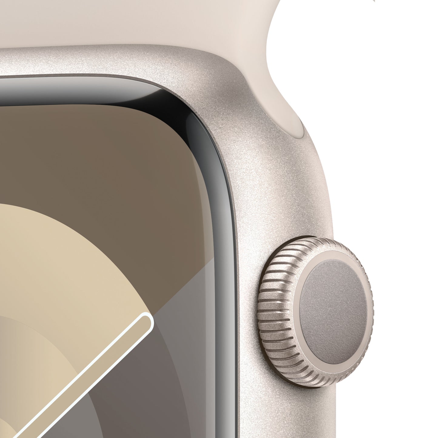 Apple Watch Series 9 GPS 45mm Starlight Aluminium Case w/ Starlight Sport Band - M/L