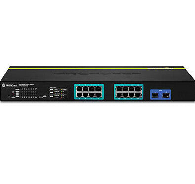 Trendnet TPE-1620WS network switch Managed L2 Gigabit Ethernet (10/100/1000) Power over Ethernet (PoE) 1U Black