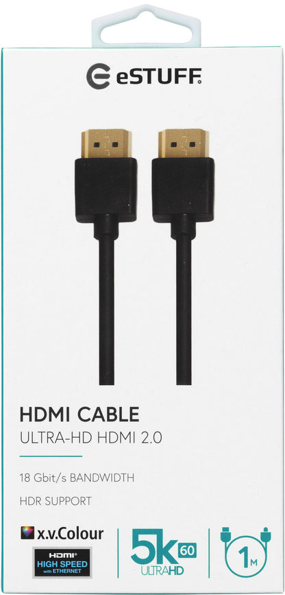 eSTUFF ES606011 HDMI cable 1 m HDMI Type A (Standard) Black
