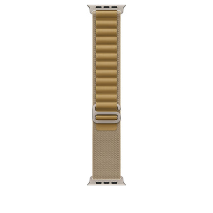 Apple 49mm Tan Alpine Loop - Medium - Natural Titanium Finish