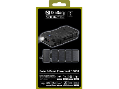 Sandberg Solar 5-Panel Powerbank 10000