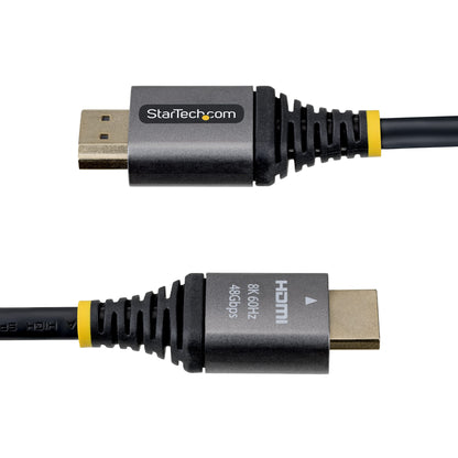 StarTech.com 1ft (30cm) Certified Ultra High Speed HDMI Cable, 8K 60Hz/4K 120Hz, HDMI 2.1 Cable with HDR10+ / eARC, 48Gbps, 8K HDMI Cord for Monitor/TV/Display, Flexible TPE Jacket