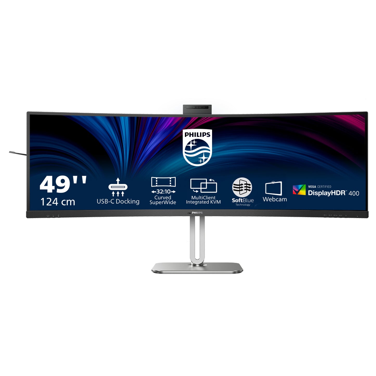 Philips 49B2U6900CH/00 computer monitor 124 cm (48.8") 5120 x 1440 pixels Dual QHD LCD Black