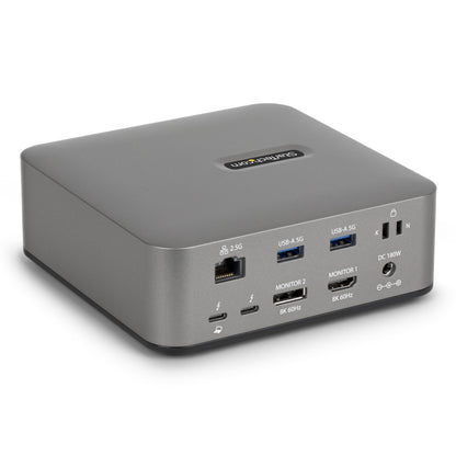 StarTech.com Thunderbolt 5 Universal Docking Station, Multi-Display Hub, 8K 60Hz or 4K 144Hz, 120Gbps Bandwidth Boost, 140W PD, 30W Phone Charging, USB 10Gbps, 2.5G LAN