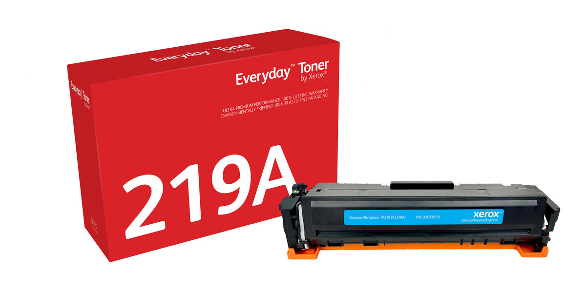 Everyday™ Cyan Toner by Xerox compatible with HP 219A (W2191A), Standard capacity