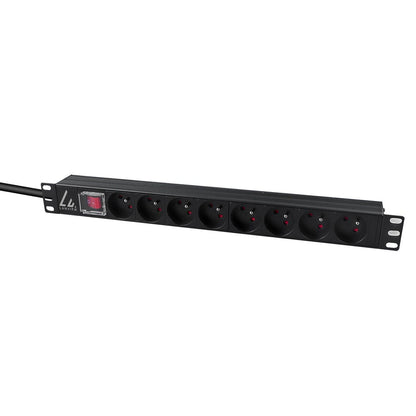 Lanview LVR-2MSCH-SW-C13-8 power distribution unit (PDU) 8 AC outlet(s) 1U Black