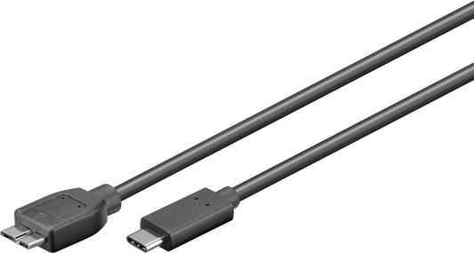Microconnect USB3.1CAMIB3.01 USB cable USB 3.2 Gen 1 (3.1 Gen 1) 1 m USB C Micro-USB B Black