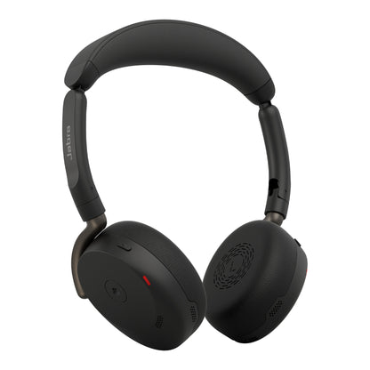 Jabra Evolve3 65 Flex MS - USB-C with Dongle headset, Head-band, Wireless connection, Built-in microphone, Office/Call center, black