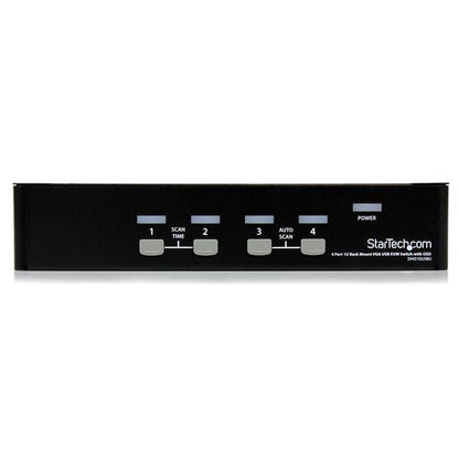 StarTech.com 4 Port 1U Rackmount USB KVM Switch with OSD