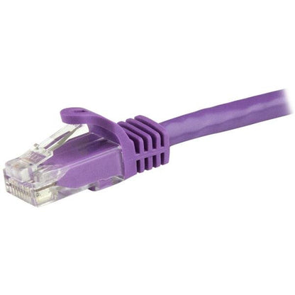 StarTech.com 15m CAT6 Ethernet Cable - Purple CAT 6 Gigabit Ethernet Wire -250MHz 100W PoE RJ45 UTP Network/Patch Cord Snagless w/Strain Relief Individually Tested