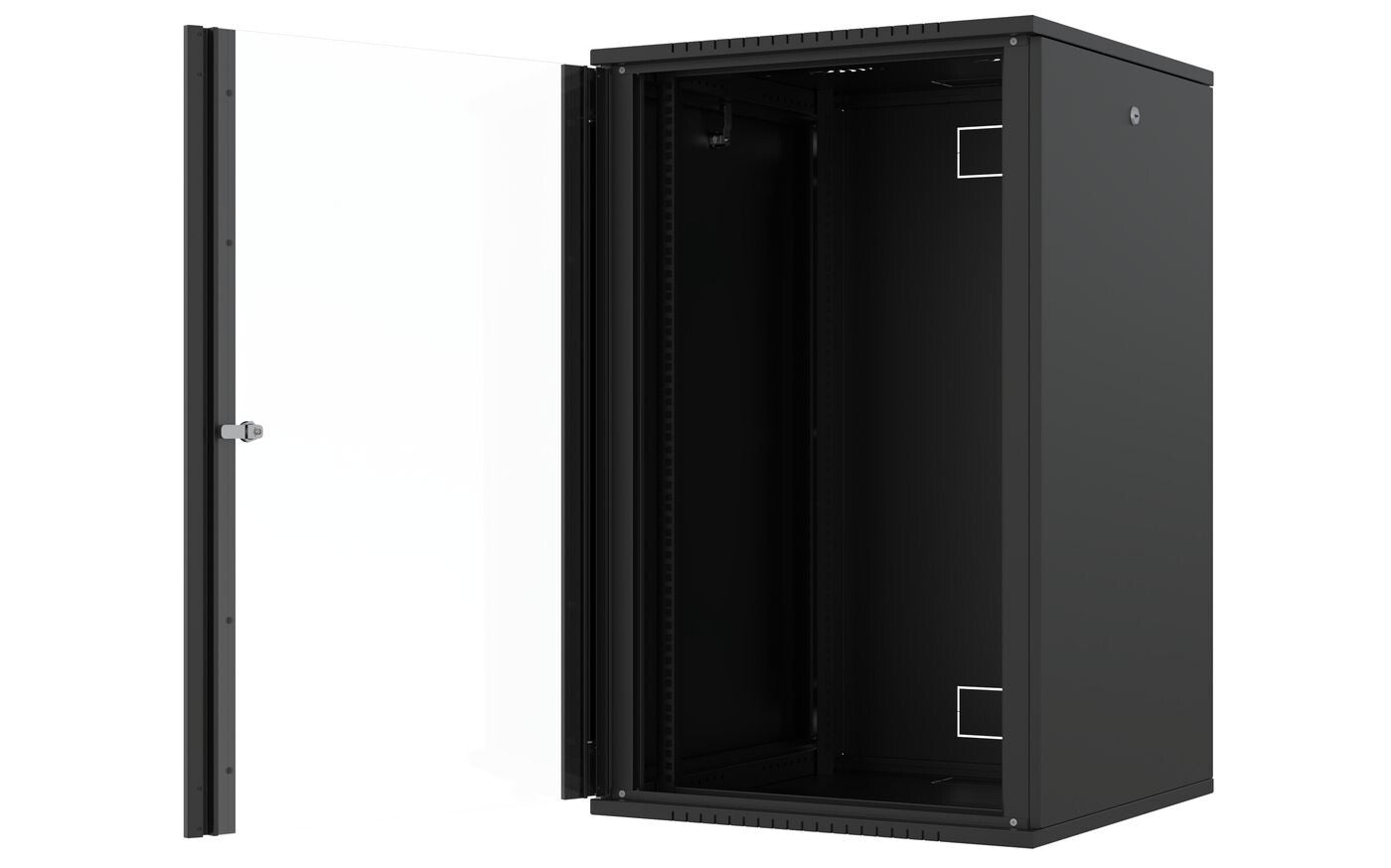 Lanview RWF20U66BL rack cabinet 20U Wall mounted rack Black