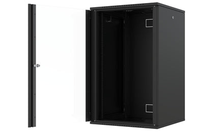 Lanview RWF20U66BL rack cabinet 20U Wall mounted rack Black