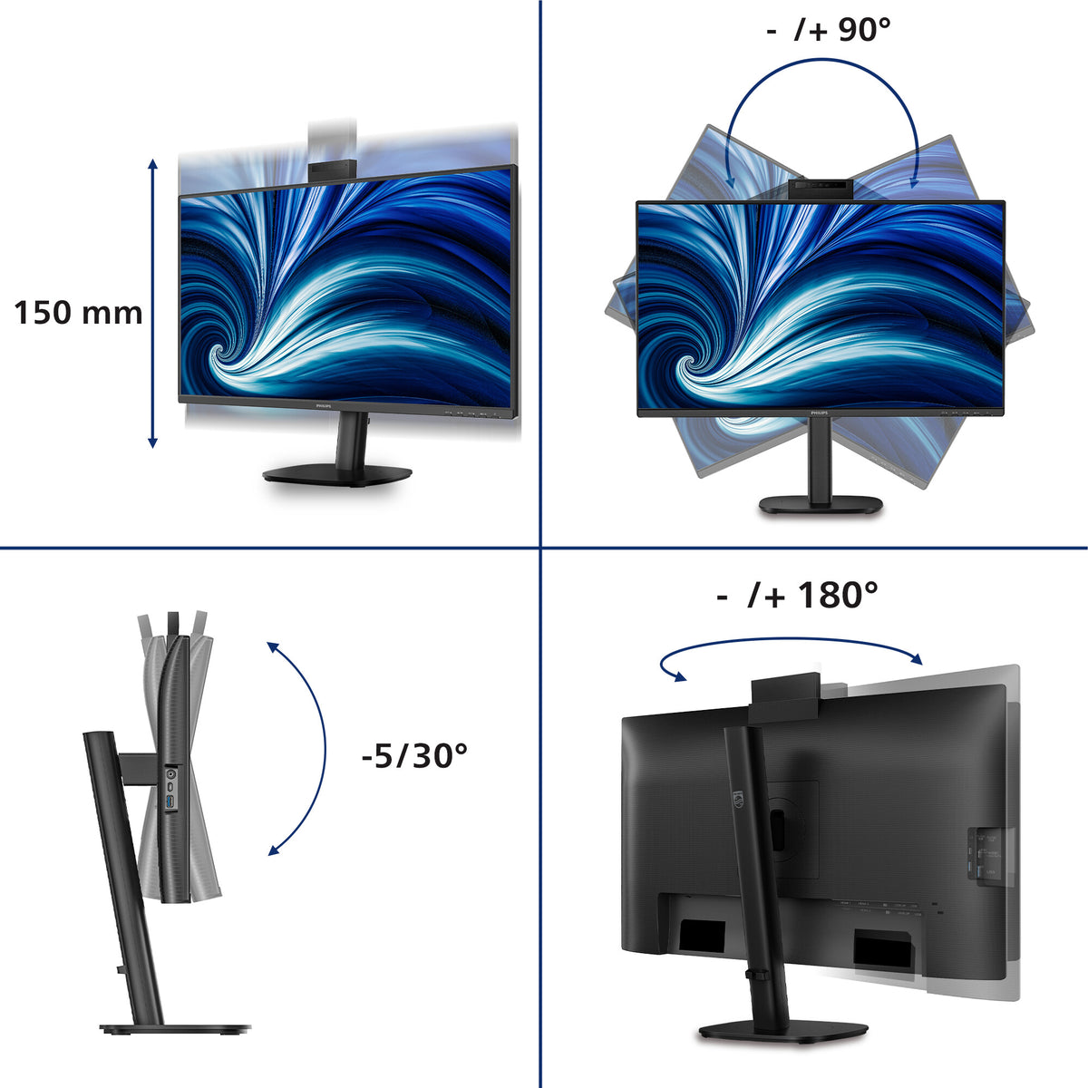 Philips 27B2N3500JH computer monitor 68.6 cm (27") 2560 x 1440 pixels Quad HD LCD Black
