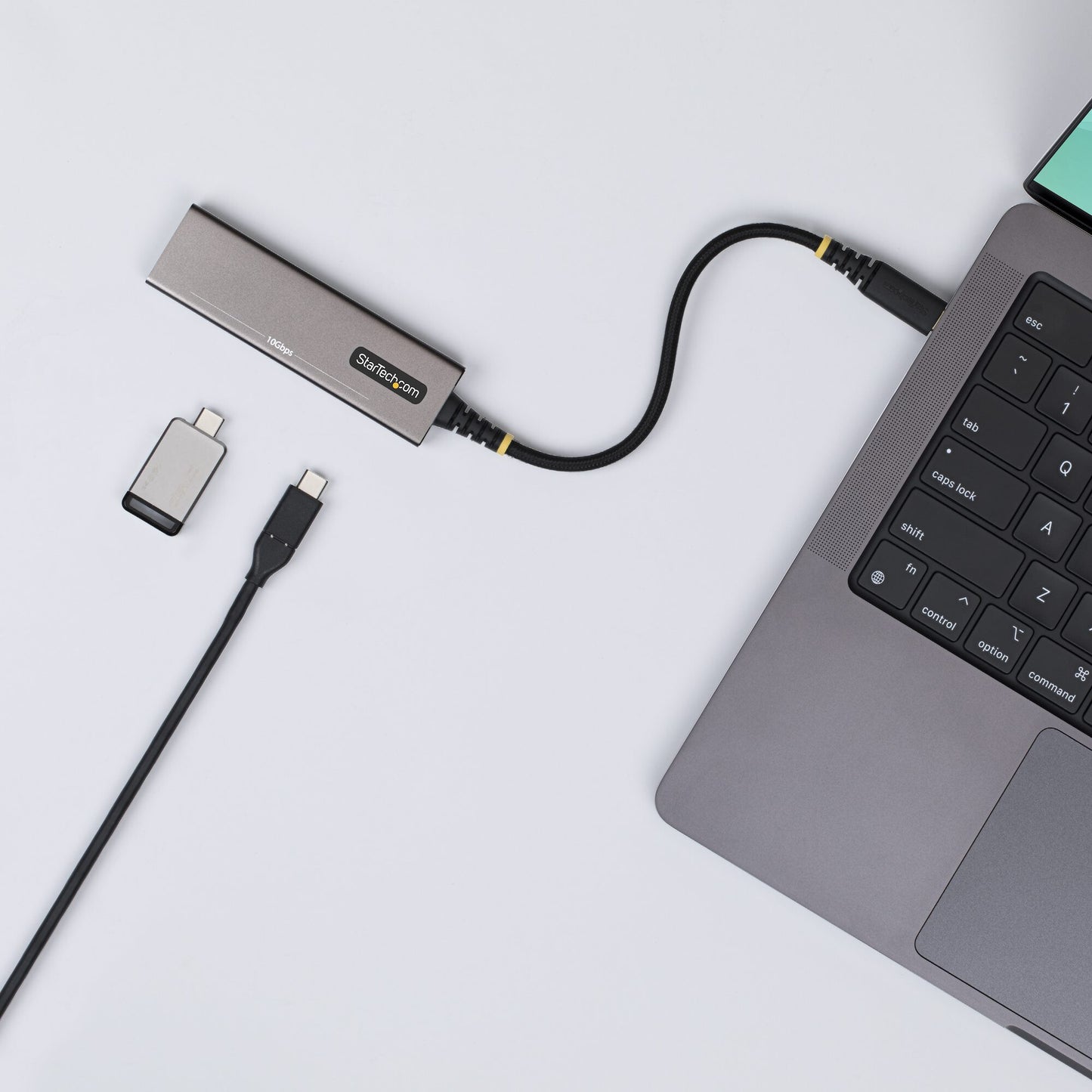 StarTech.com 4-Port USB-C Hub, 10Gbps, 100W PD Charging, 4x USB-C Ports, Overcurrent Protection, PCR Aluminum, For MacBook / Dell / ThinkPad / HP / iPad / Tablet