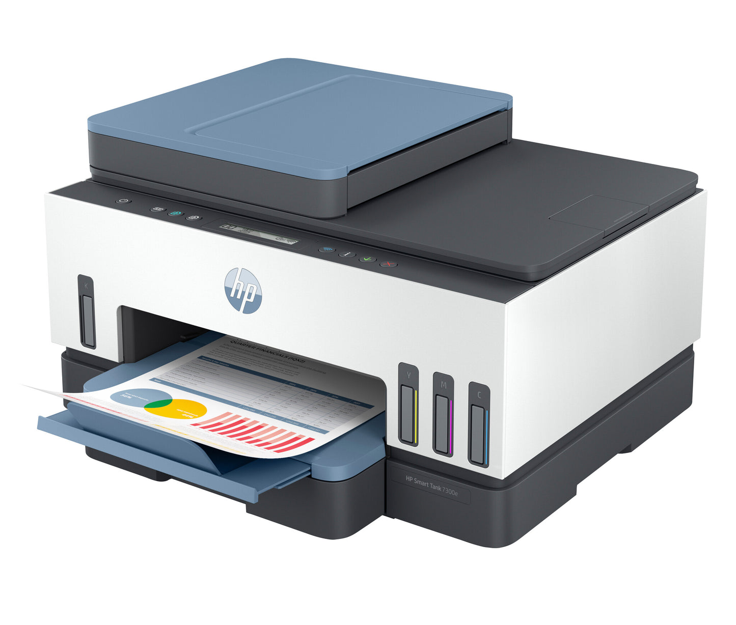 HP Smart Tank 7308 Wireless All-in-One Color Printer, Up to 2 Years of ink included; Two-sided printing; Copier, Scanner