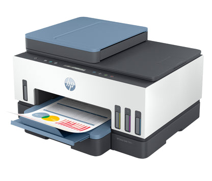 HP Smart Tank 7308 Wireless All-in-One Color Printer, Up to 2 Years of ink included; Two-sided printing; Copier, Scanner