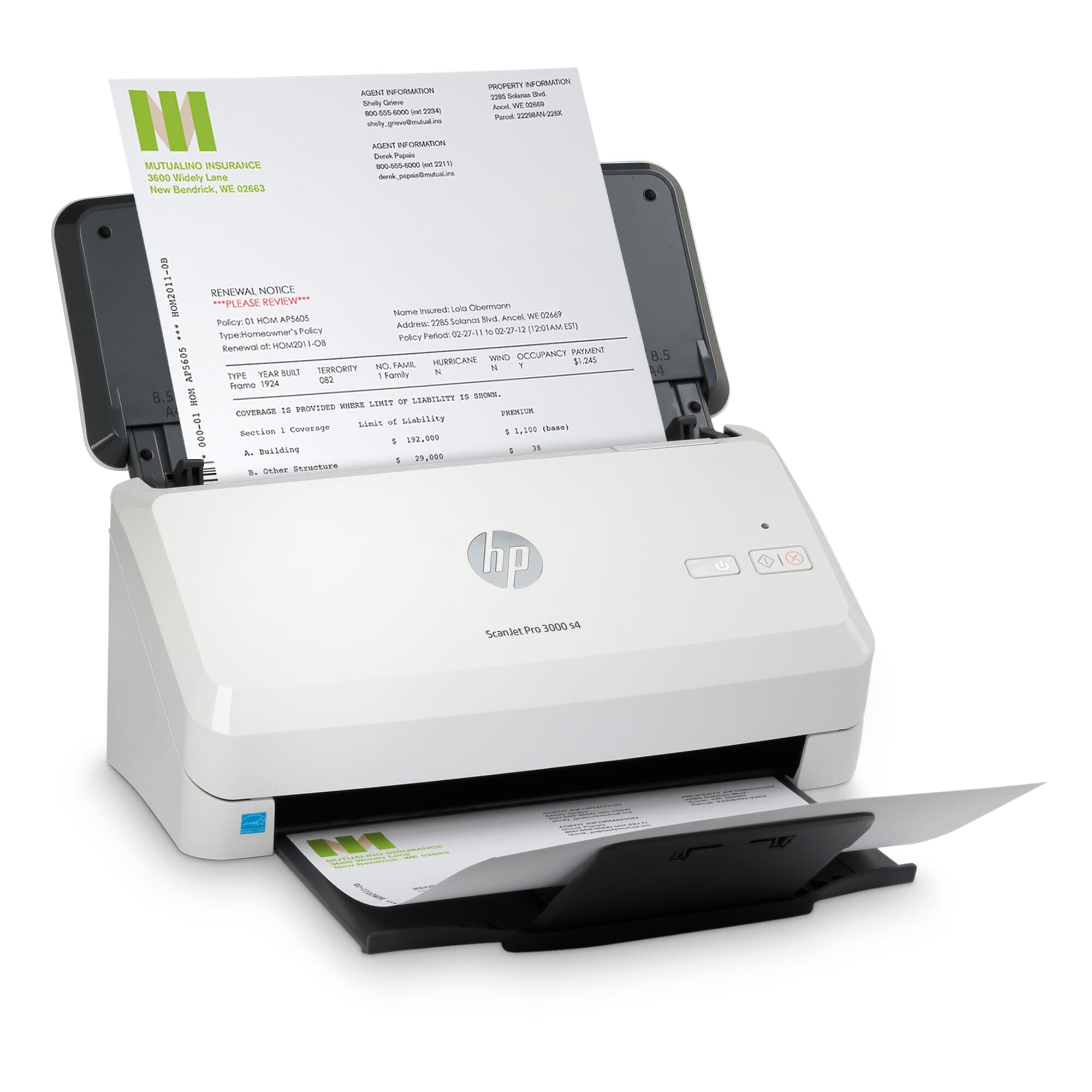 HP Scanjet Pro 3000 s4 Sheet-fed scanner 600 x 600 DPI A4 Black, White