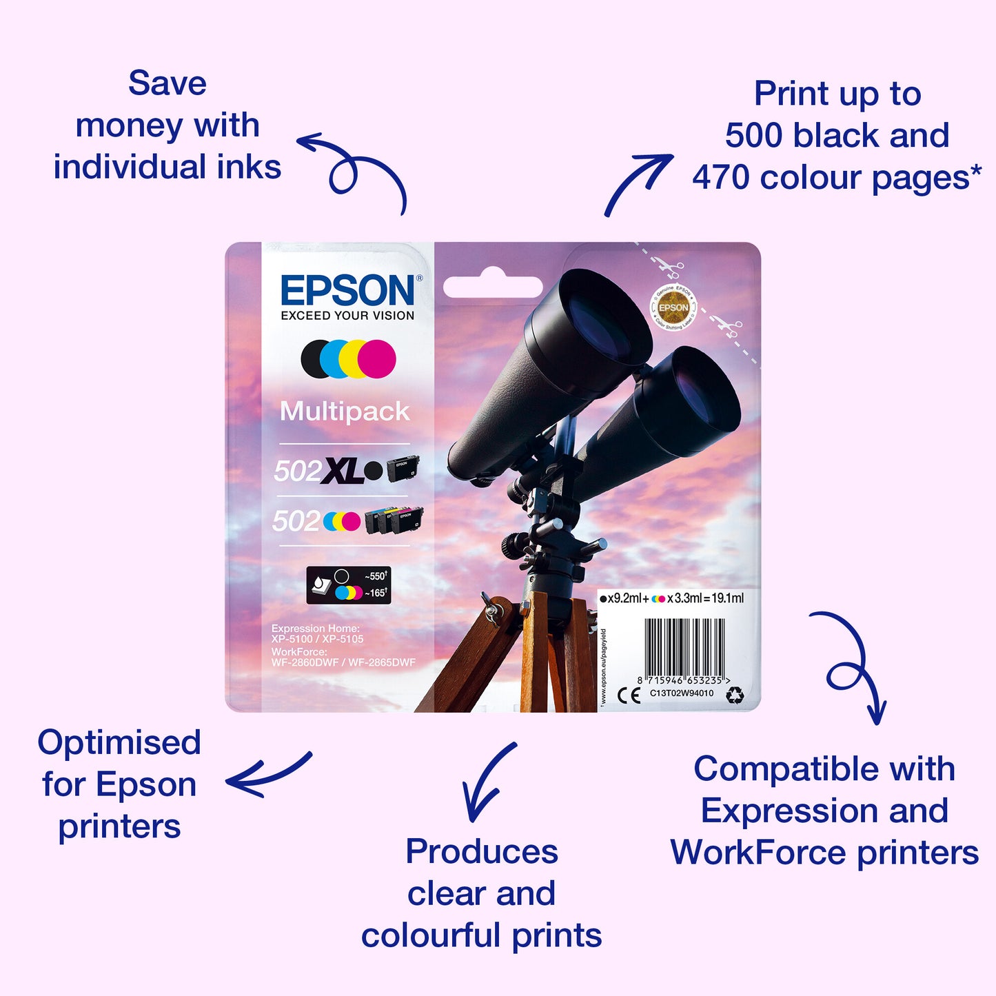 Epson Singlepack Yellow 502XL Ink