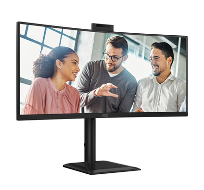 AOC E4 CU34E4CW computer monitor 86.4 cm (34") 3440 x 1440 pixels UltraWide Quad HD LED Black