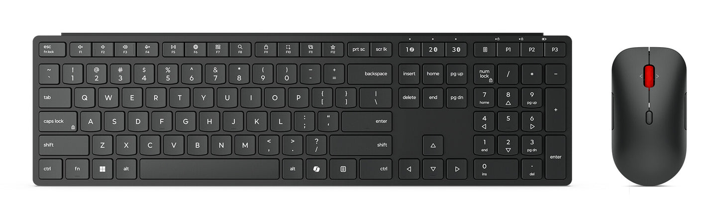 Lenovo 4X31S04814 keyboard Mouse included Office RF Wireless + Bluetooth German Black