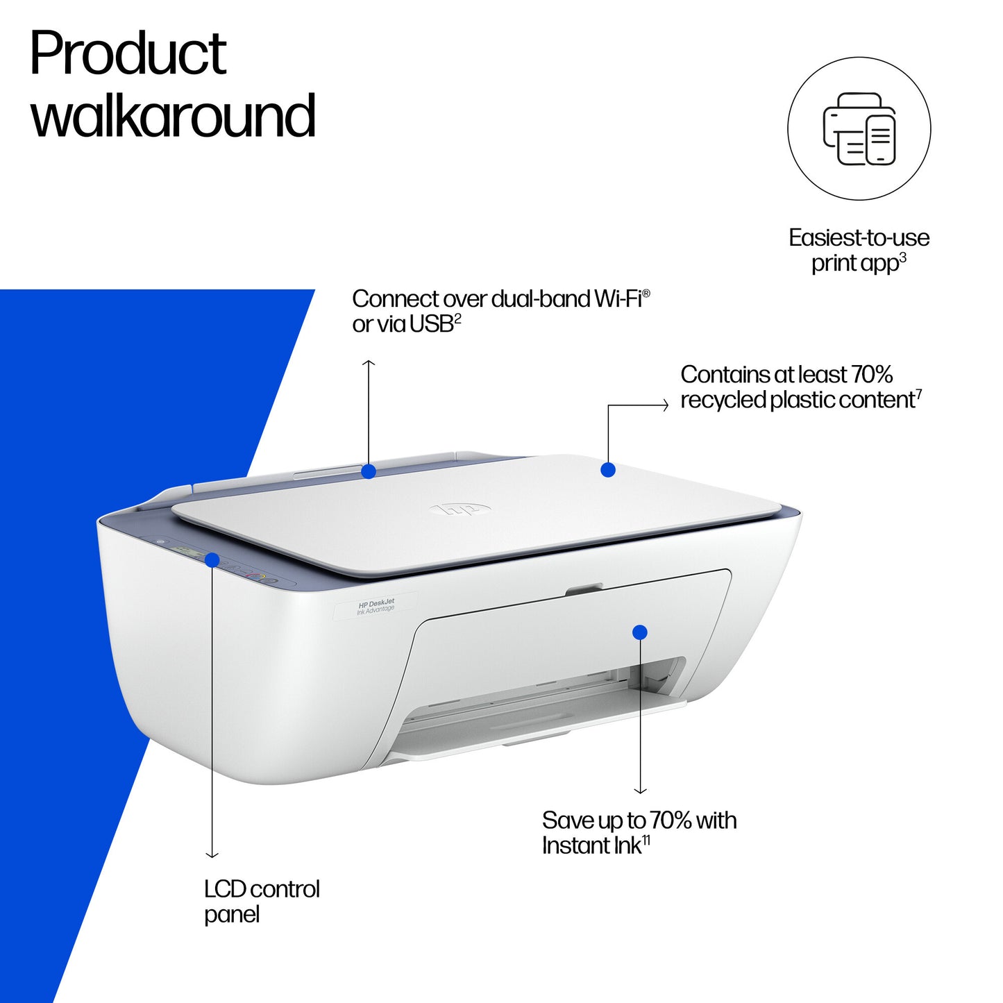 HP DeskJet 2922 Wireless All-in-One Color Printer