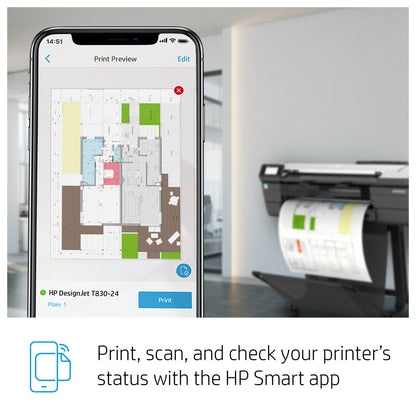 HP Designjet T830 24-in Multifunction Printer