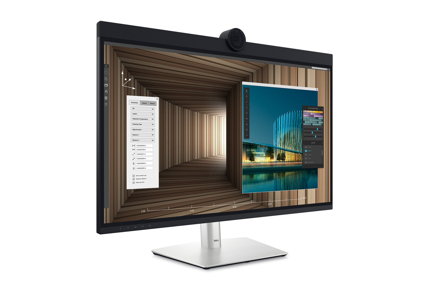 DELL UltraSharp U3224KBA computer monitor 80 cm (31.5") 6144 x 3456 pixels 6K Ultra HD LCD Black, Silver