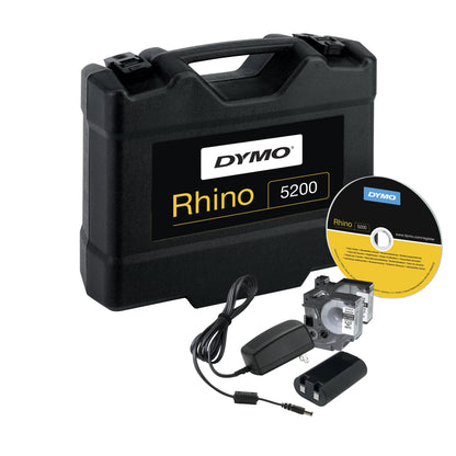 DYMO RHINO 5200 Industrial Label Maker | Labelling Machine Kit Case | Time-Saving Hot KeysPrints FastDurable Label Maker For Job Sites and Heavy-Duty Labelling Jobs | UK Plug