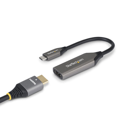 StarTech.com USB-C to HDMI Adapter, 8K 60Hz / 4K 120Hz, Thunderbolt / USB4 Compatible, USB C to HDMI 2.1 Converter, HDR10+, 7.9in (20cm) Cable