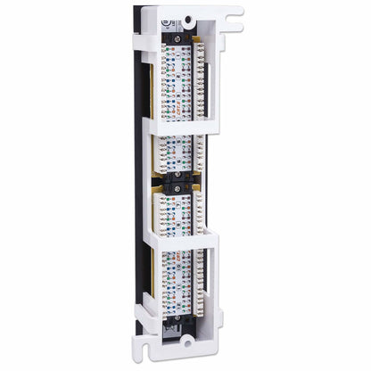 Intellinet Patch Panel, Cat6, Wall-mount, UTP, 12 Port, Black