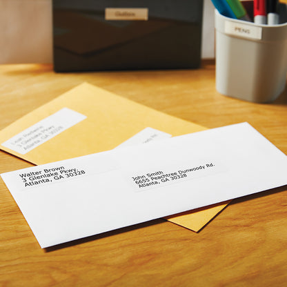 DYMO Authentic LabelWriter Return Address Labels | 28 mm x 89mm | Self-Adhesive | Roll of 130 Self-Adhesive Labels | for LabelWriter Label Makers | Made in Europe