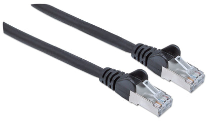 Intellinet Network Patch Cable, Cat6, 30m, Black, Copper, S/FTP, LSOH / LSZH, PVC, RJ45, Gold Plated Contacts, Snagless, Booted, Lifetime Warranty